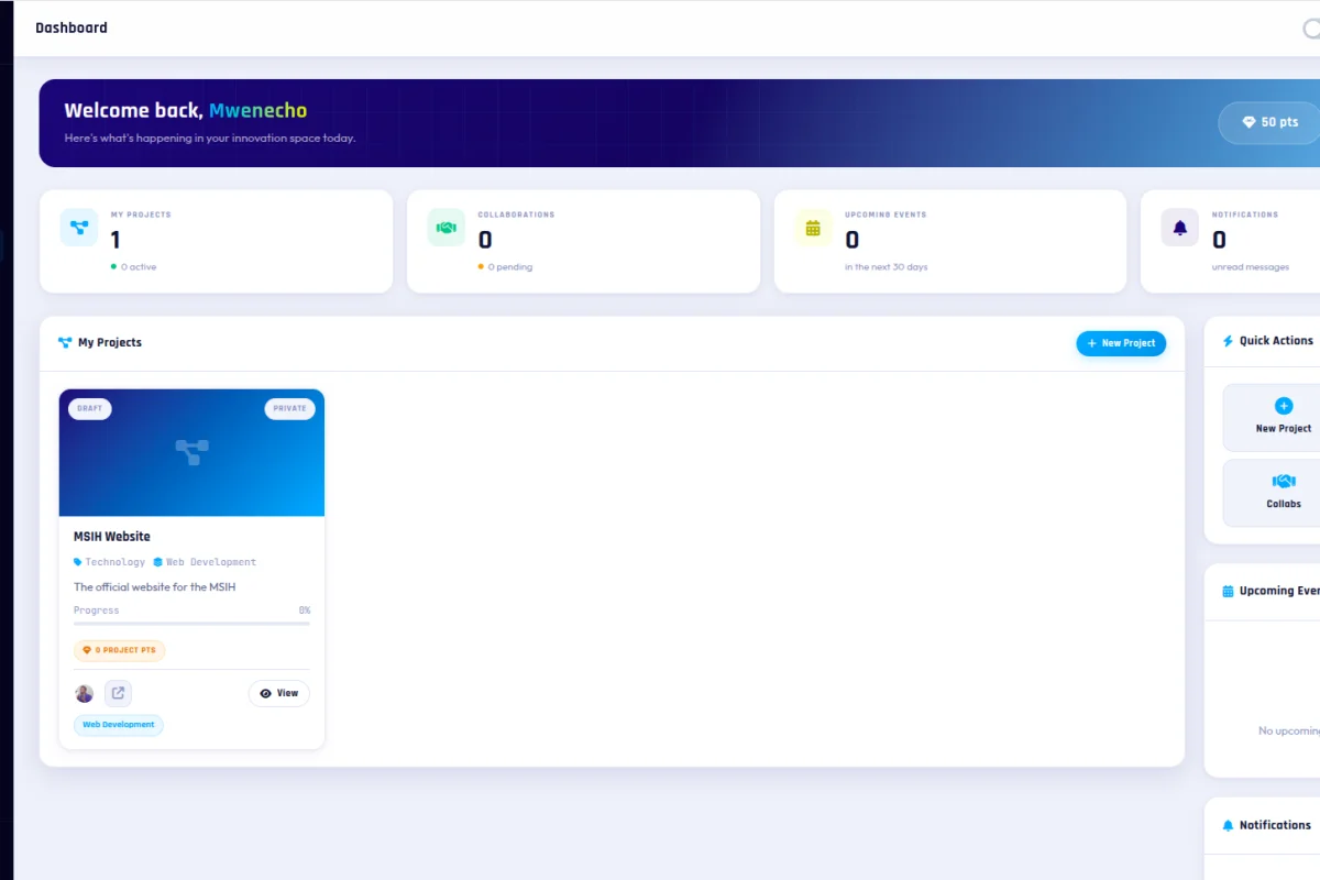 Hub Website - Mubas Students Innovation Hub