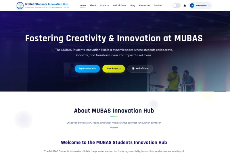 Hub Website - Mubas Students Innovation Hub