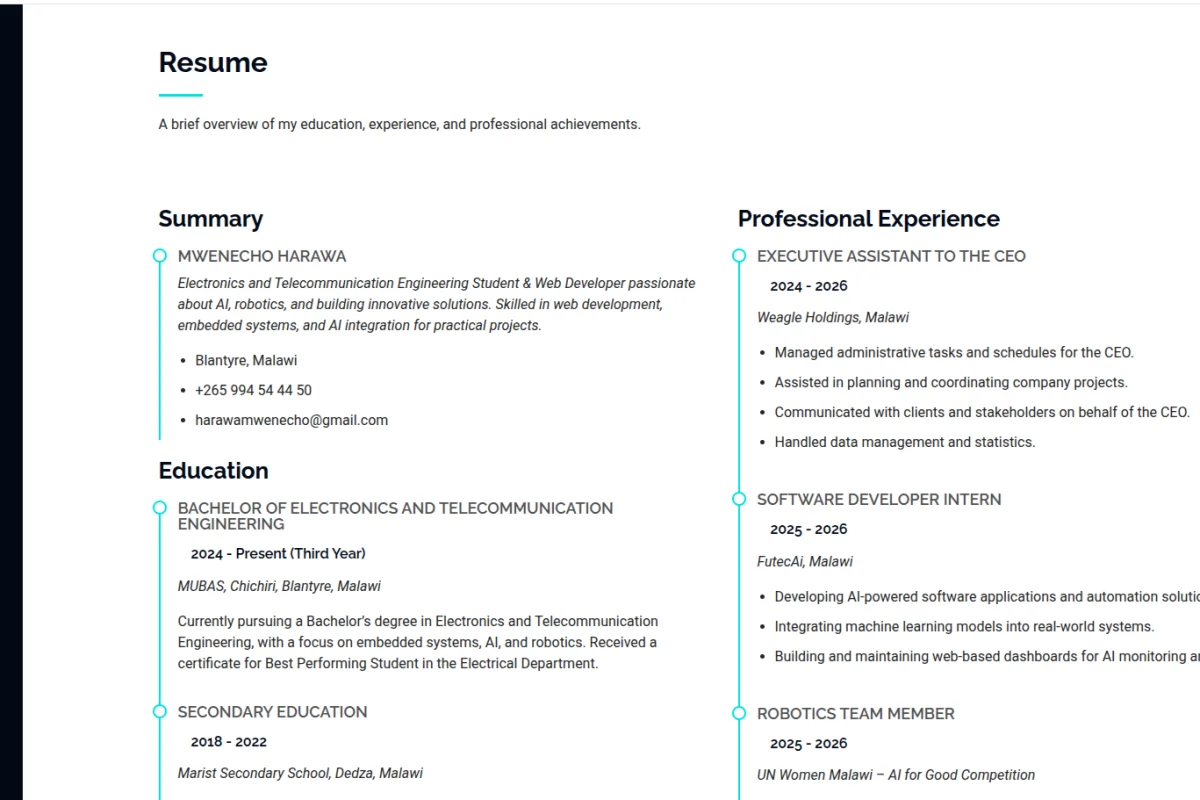 Mwenecho's Portfolio